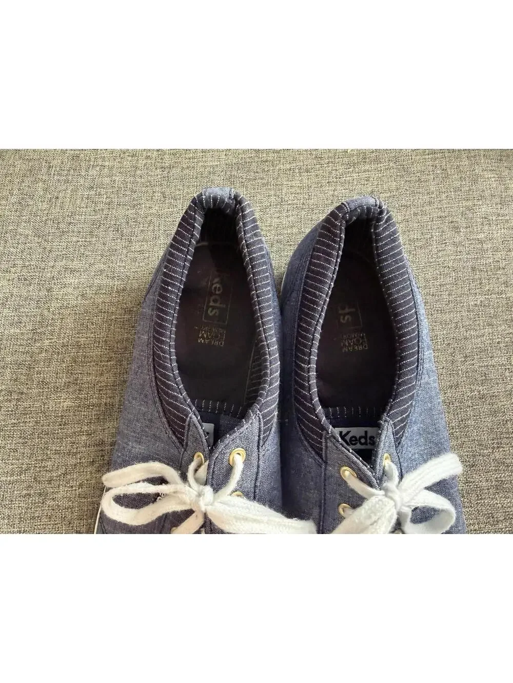 Keds Center Chambray Sneakers Womens Size 11 Denim Lace Up WF59957